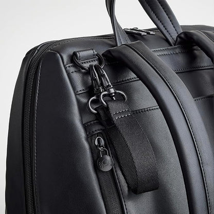 Itzy Ritzy Eras Diaper Bag Backpack – Large Capacity Sleek Daddy Diaper Bag for Men Featuring Neutral Design, 15 Pockets, Changing Pad, Stroller Straps, and Comfortable Backpack Straps, Black