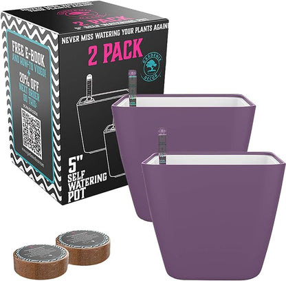 GARDENIX DECOR 5" Self Watering pots