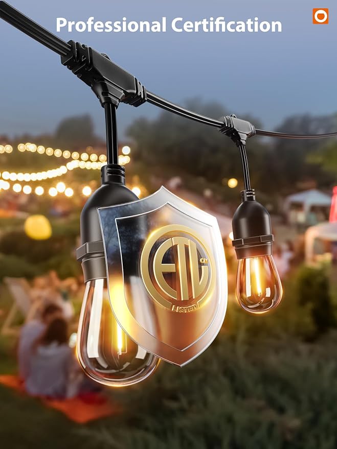addlon 96FT LED Outdoor String Lights