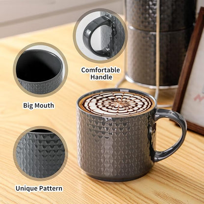 Hasense Coffee Mugs Set of 4