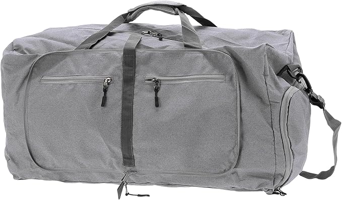 Duffle Bag for Travel, Women's Travel Duffel Bag, with Fixed Luggage Strap, Travel Duffle Bags, Shoe Compartment and Wet Pocket Design, Gray