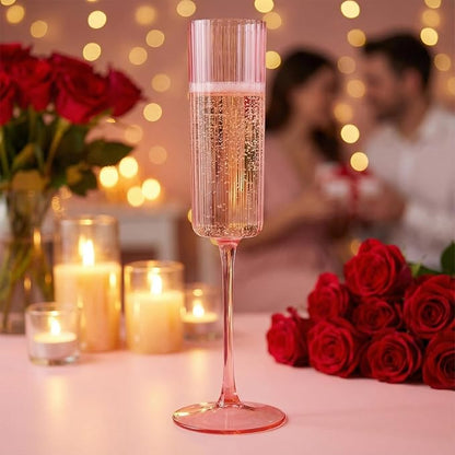 Ciaell 24 Pack Pink Plastic Champagne Flutes