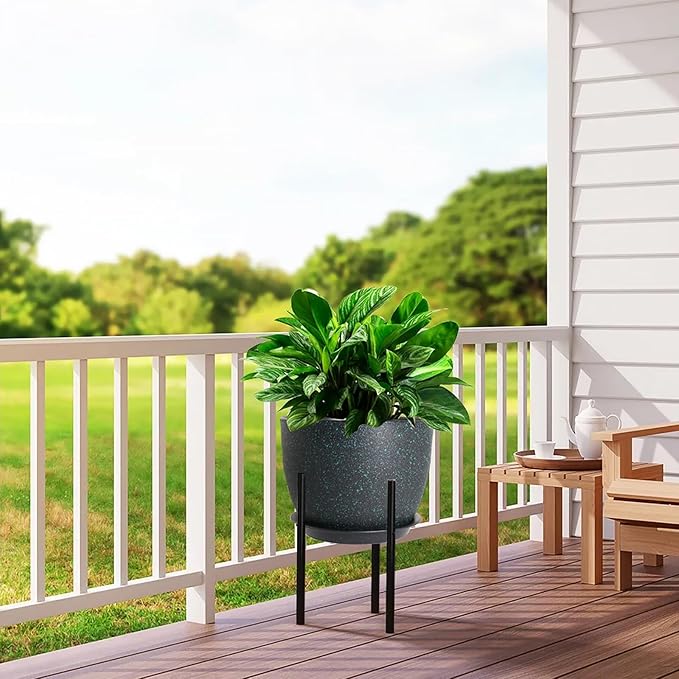 12inch Large Plant Pot, Modern Plastic Planter