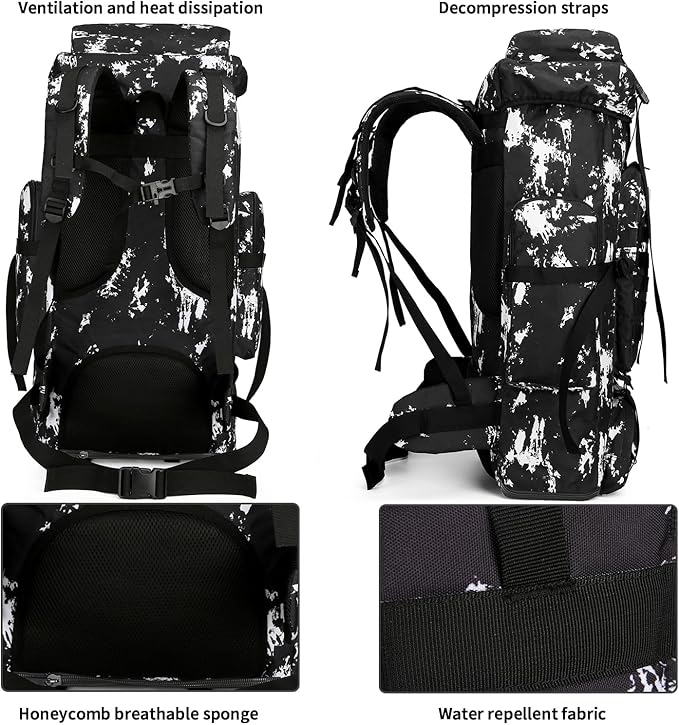 Hiking Backpack for Men 70L/100L Camping Backpack Military Rucksack Molle 3 Days Assault Pack for Climbing