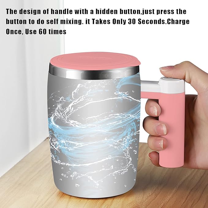 Self Stirring Mug, Rechargeable Auto Magnetic Coffee Mug