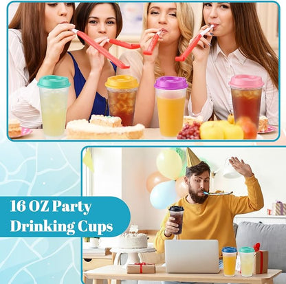 Honeydak 45 Pack 16 oz Reusable Coffee Cups
