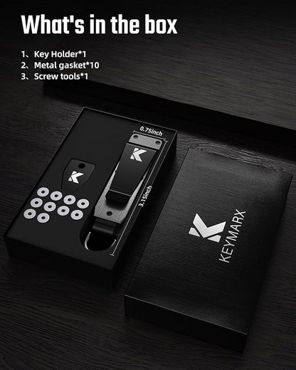 Key Organizer for Men Compact Key Holder Minimalist Key Case Metal Key Chain Key Holder for Keychain Secures 2-5 Keys