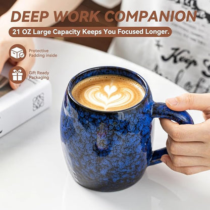 Cosmic Nebula Ceramic Coffee Mug - 21 oz Large Coffee Cup