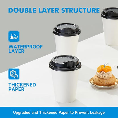 RACETOP Disposable Paper Coffee Cups