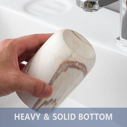 Brown Marble Toothbrush Holders