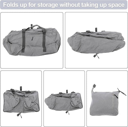 Duffle Bag for Travel, Women's Travel Duffel Bag, with Fixed Luggage Strap, Travel Duffle Bags, Shoe Compartment and Wet Pocket Design, Gray
