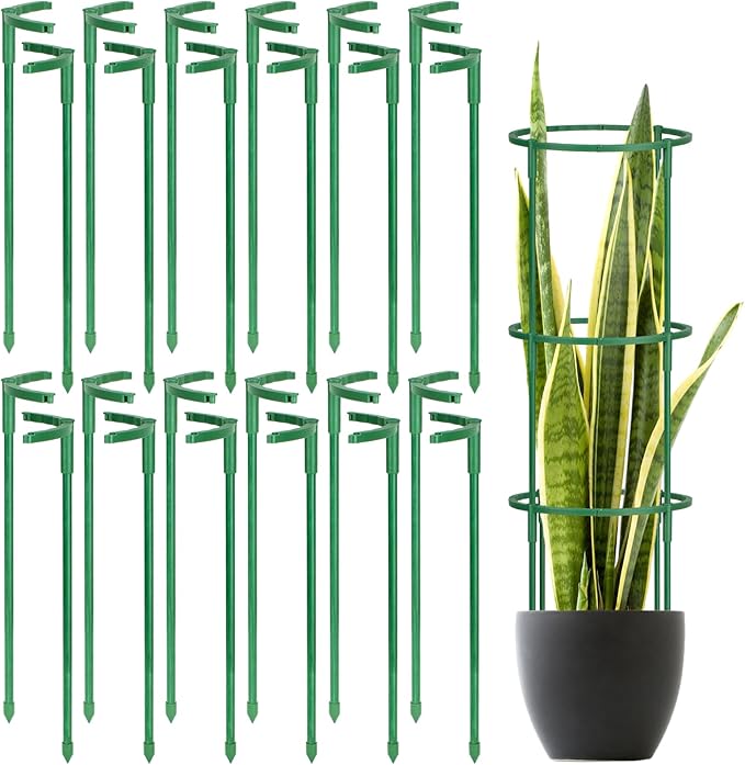 24 Pcs Plant Support Stakes, Half Round Plant Support