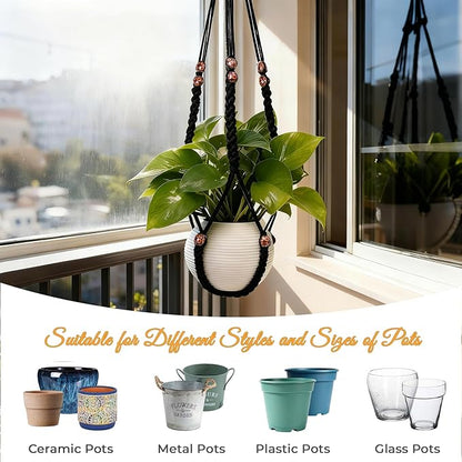 35 Inch Macrame Plant Hanger, Large