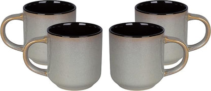 Euro-Nordic Stoneware 20pc Dinnerware Set, Reactive Glaze