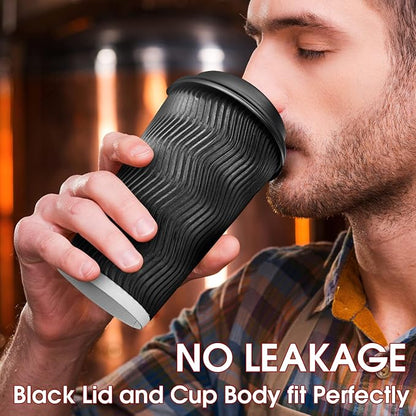 Ginkgo 100 Pack 16 oz Disposable Insulated Coffee Cups