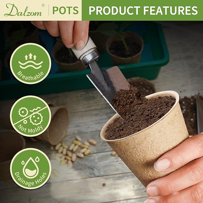 Dalzom® 60Pcs 3.1” Peat Pots