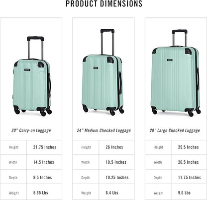 Kenneth Cole REACTION Out of Bounds, Mint Blue, 28-Inch Checked