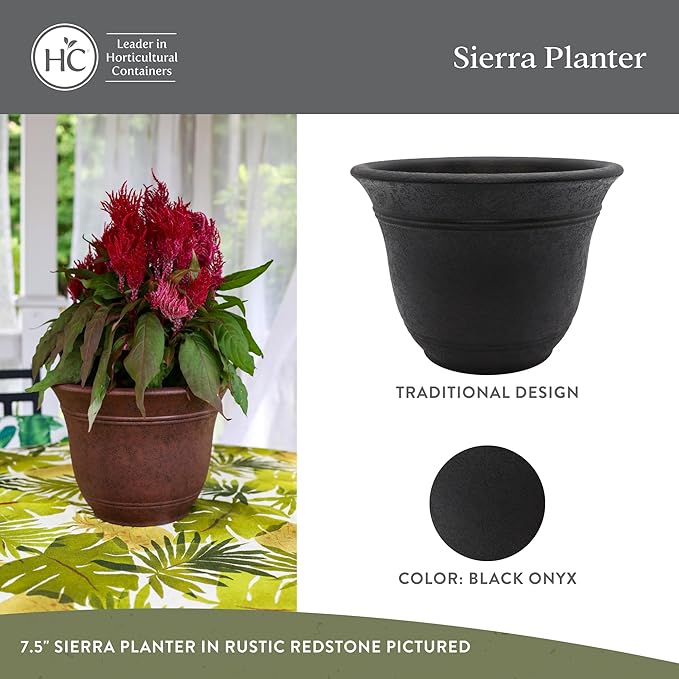 The HC Companies Sierra Round Self-Watering Pot