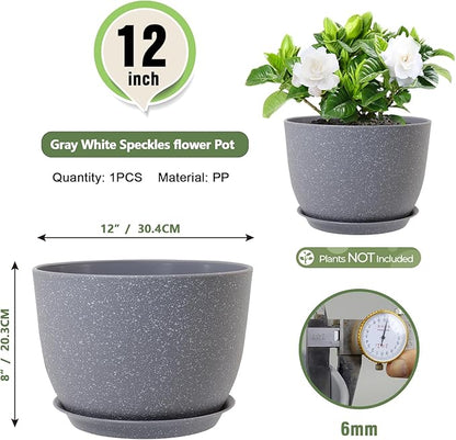 Plant Pots 12 inch, Plastic Planters