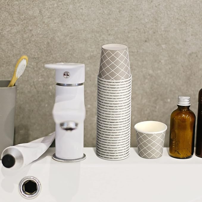Rtteri 100 Pcs Count 3 oz Disposable Coffee Cups Disposable Espresso Cups Small