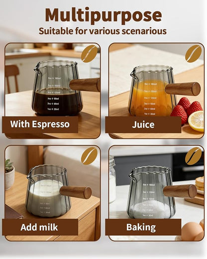 Espresso Measuring Cup 6 Oz, Espresso Glass Cups
