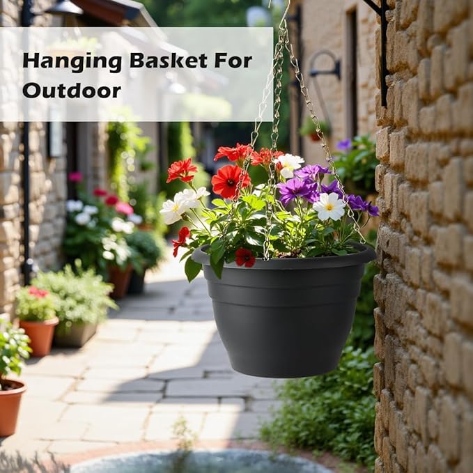 Hanging Planters 10 Inch, Self Watering Hanging Basket