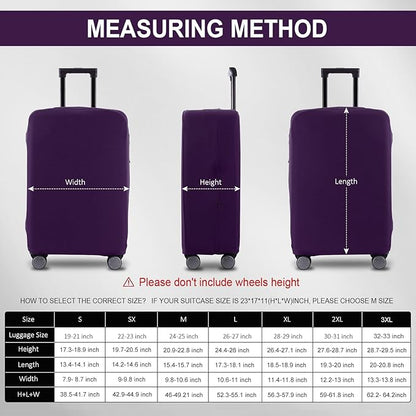 Travel Luggage Cover Suitcase Protector Scratch-Resistant Fit 19-31 Inch Suitcase, Not Included Suitcase (Purple, SX(22-23 inch))