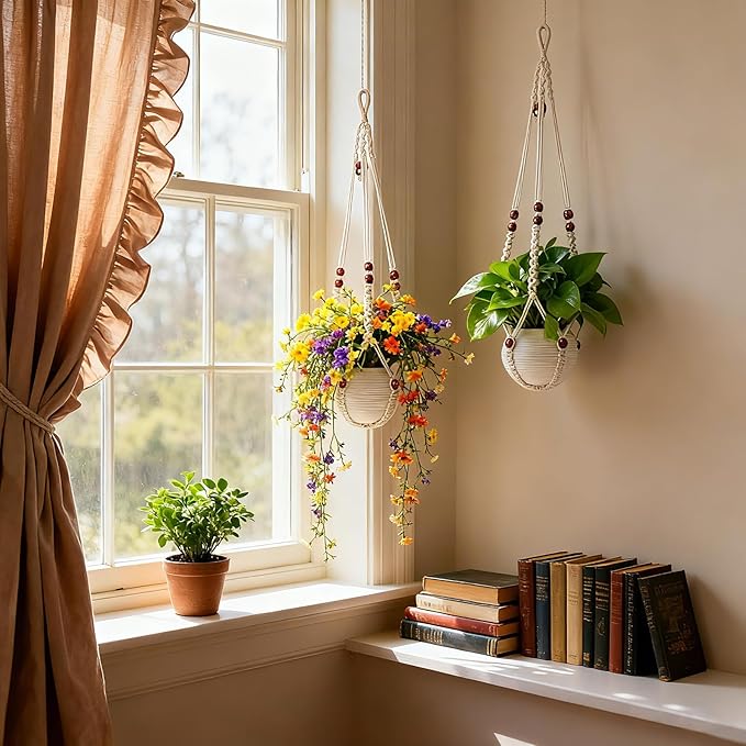 35 Inch Macrame Plant Hanger, Large