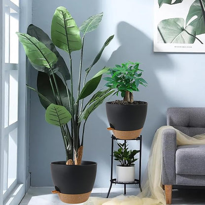 12inch 2Pack Large Self Watering Planters, Plastic Plant Pots