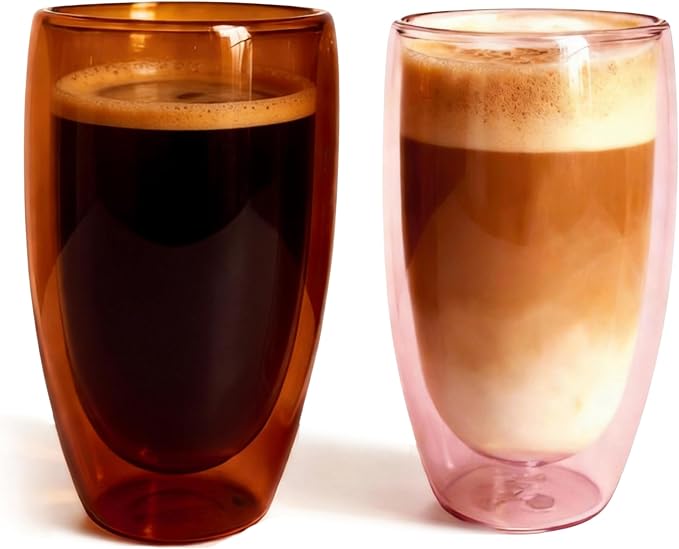 Double Walled Coffee Glass Set of 2