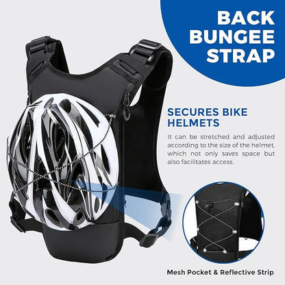 USA Original Patent Running Hydration Vest Backpack, Lightweight Chest Pack with 2.0L Water Bladder Bag Daypack for Hiking Running Cycling Race Marathon for Women Men