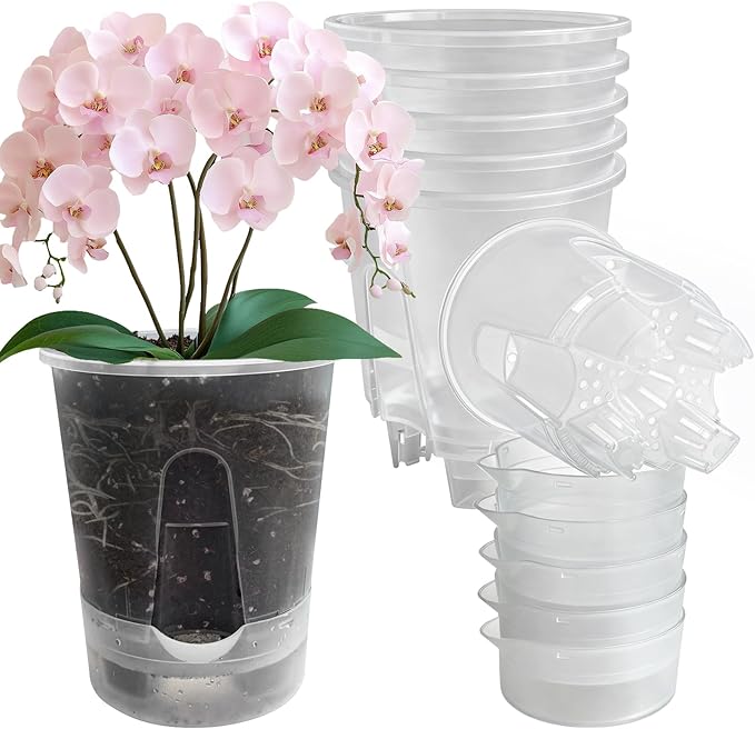 Cdd's Path Upgraded 5-Pack 6 Inch Naked Root Planter Self Watering Pots Set