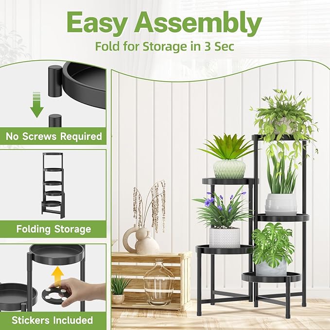 iDavosic.ly 5 Tier Large Plant Stand Indoor