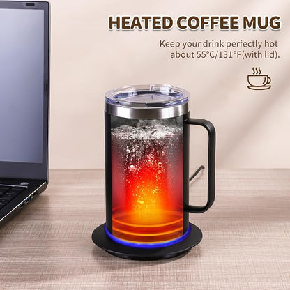 Coffee Warmer Mug Set for Desk, Self Heating Coffee Cup