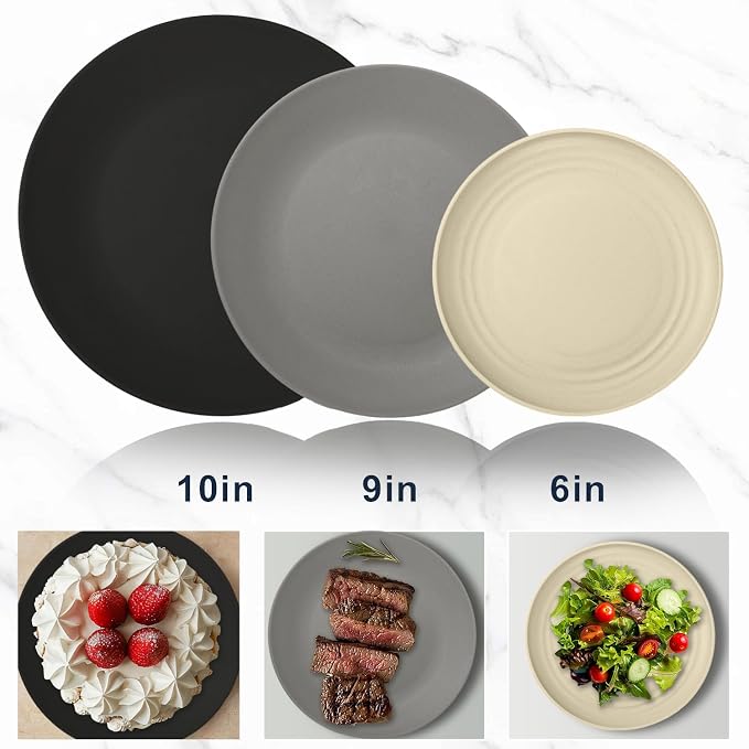 40Pack plates and bowls sets for dinner