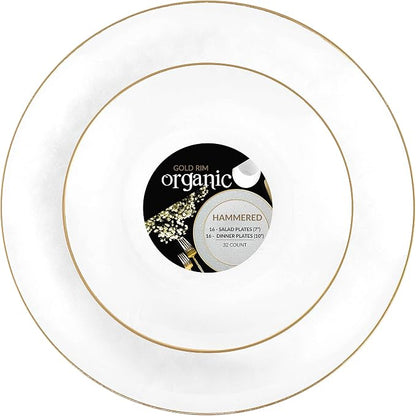 PLASTICPRO 64 Piece Combo Plate Set includes 32-7'' inch Plates & 32-10'' inch