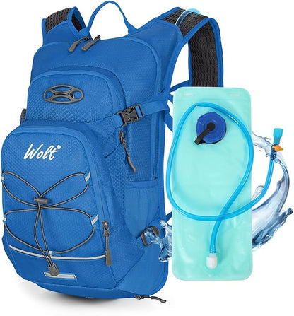 WOLT Hydration Backpack 18L Hiking Water Backpack with 2L Water Bladder for Men Women, Hydration Pack for Running Cycling Biking and Climbing