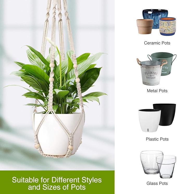 Macrame Plant Hanger Indoor Set of 2