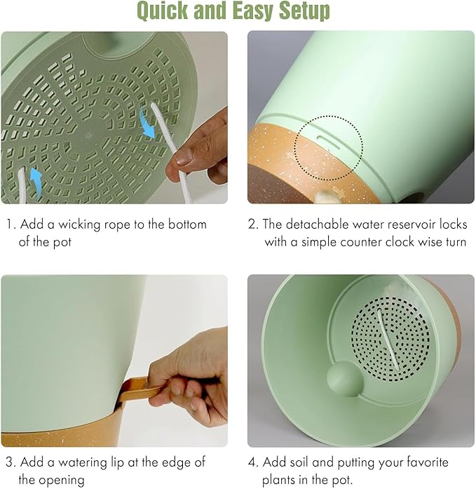 5-Pack Plant Pots with Drainage