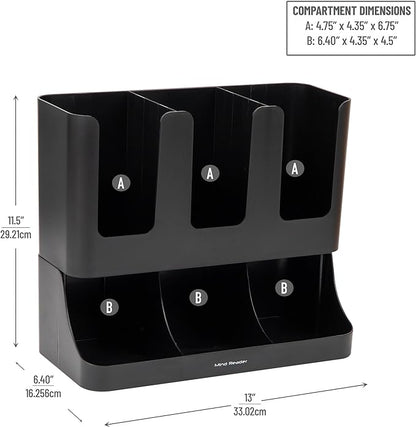 Mind Reader Condiment Station, 13 Inch Countertop Coffee Bar Organizer