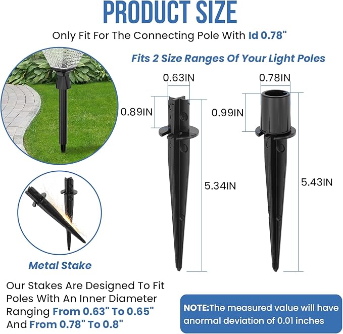 12 Sets Metal Replacement Stakes