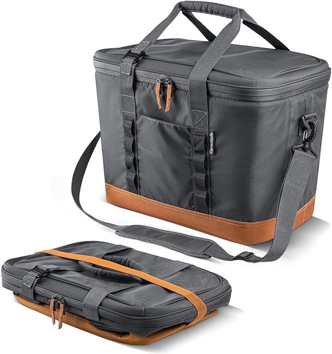 CleverMade Collapsible Insulated Cooler Bag – Leakproof Soft Folding Cooler for Beach, Travel, Car