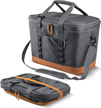 CleverMade Collapsible Insulated Cooler Bag – Leakproof Soft Folding Cooler for Beach, Travel, Car