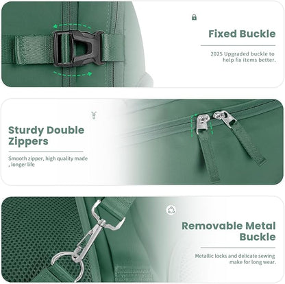 Travel laptop Backpack for Women, Personal Item Size Flight Approved, 16 Inch Laptop Bag with Multi-Pockets, Hiking Backpack, Waterproof Carry On Backpack Casual Daypack Backpack