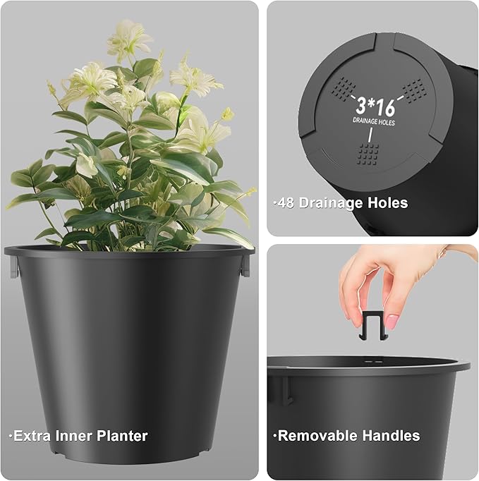 Kante Tall Round Planter Set of 2