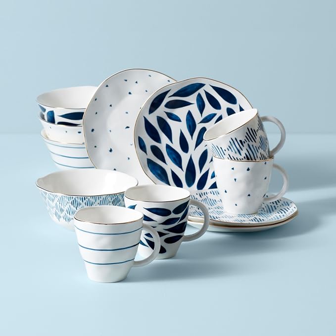 Lenox Blue Bay 12-Piece Dessert Set, 10.30 LB