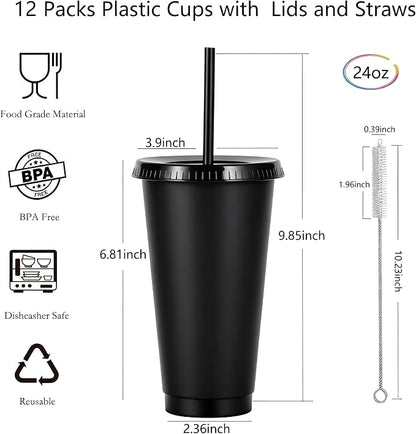 24 oz Reusable Plastic Cups, Custom Cups