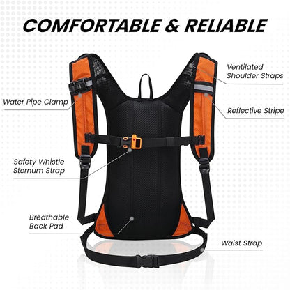 Nepest Hydration Pack Backpack for Women & Men, Lightweight Water Backpack with 2L Water Bladder for Hiking Cycling Running Biking