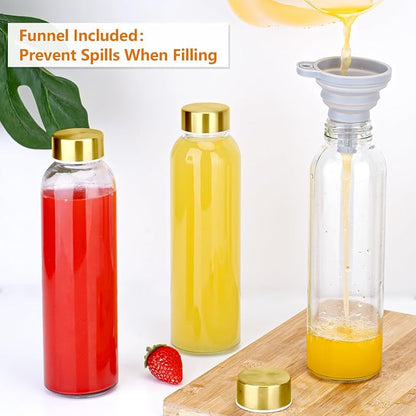 Zukro 18 oz Glass Juice Bottles