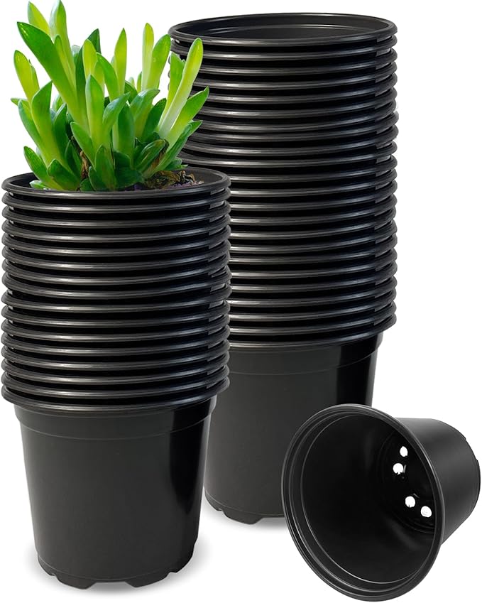 RAOOKIF 50 Pack Nursery Pots, 3 Inch Nursery Pot